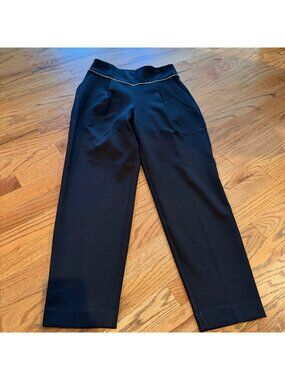 EXPRESS WOMENS HIGH RISE ANKLE PANTS SIZE SMALL RHINESTONE DETAIL